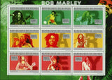 Bob Marley Stamp Reggae Music Artist S/S MNH 9 Stamps