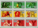 Bob Marley Stamp Reggae Music Artist S/S MNH 9 Stamps