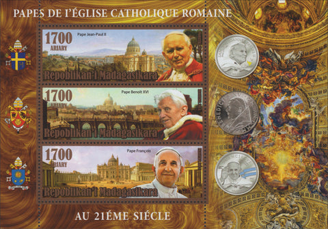 Pope Christian Catholic Religion Church Souvenir Sheet of 4 M NH