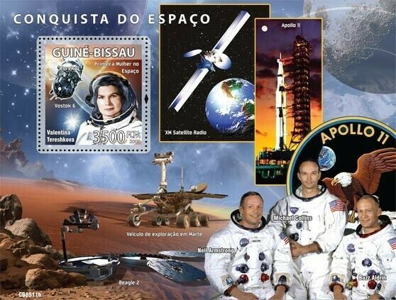 Space Stamp Tereshkova Collins Armstrong Aldrin MNH #3999 / Bl.680