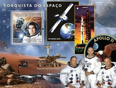 Space Stamp Tereshkova Collins Armstrong Aldrin MNH #3999 / Bl.680