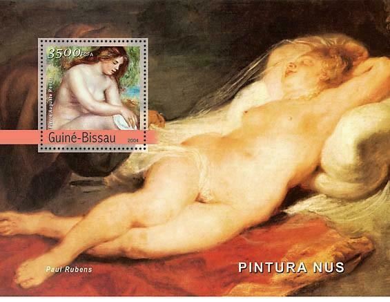 Nude Art Stamp Paul Rubens Pierre Auguste Renoir S/S MNH #2768 / Bl.463