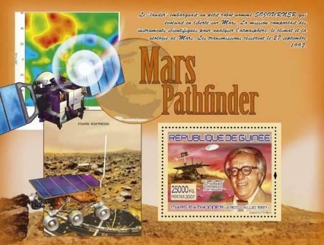 Space Stamp Ares Vallus 1997 Ray Bradbury Satellite S/S MNH #5318 / Bl.1482