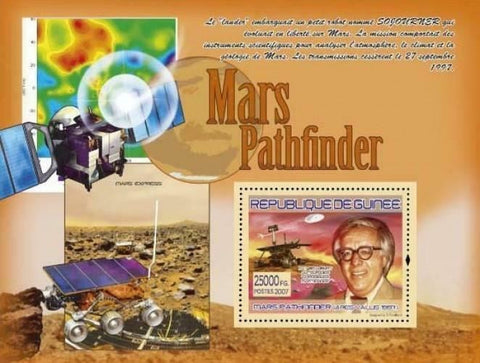 Space Stamp Ares Vallus 1997 Ray Bradbury Satellite S/S MNH #5318 / Bl.1482