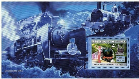 Train Stamp Steam Train Model 241-A-65 Locomotive S/S MNH #4400 / Bl.1038