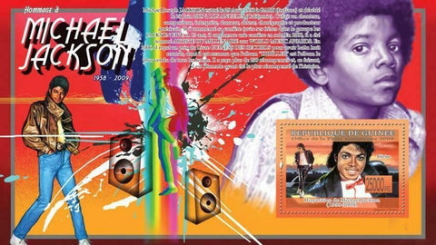 Michael Jackson Stamp Tribute 1958 2009 Billie Jean King Pop Star S/S MNH #6622