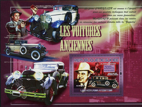 Antique Car Stamp Cadillac V16 Imperial Sedan Al Capone Kevin Costner S/S MNH