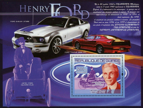 Ford Car Stamp Henry Ford Quadricycle Shelby GT500 Taurus 2000 GXL S/S MNH