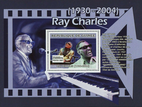 Roy Charles Stamp Music Legend Musician Georgia Of My Mind S/S MNH #4940/Bl.1313