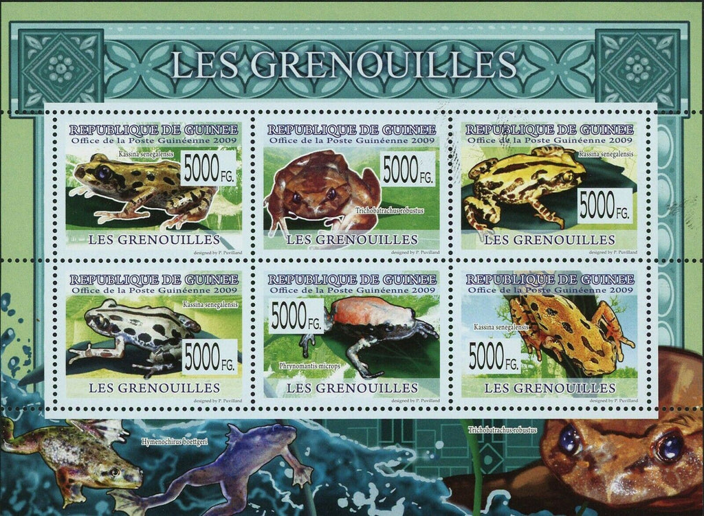 Frogs Stamp Kassina Senegalensis Trichobatrachus Robustus Phrynomantis S/S MNH
