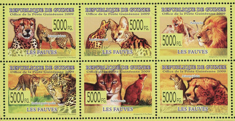 Wild Animals Stamp Panthera Leo Panthera Pardus Pardus Profelis Aurata Lion MNH