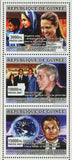 Celebrities Stamp Angelina Jolie George Clooney Leonardo DiCaprio S/S MNH