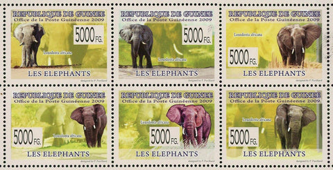 Elephants Stamp Loxodonta Africana Loxodonta Cyclotis Wild Animal S/S MNH #6463