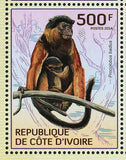 Primates Stamp Colobus Polykomos Cercocebus Torquatus S/S MNH #1614-1617
