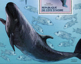 Whales Stamp Pseudorca Crassidens Physeter Macrocephalus Megaptera S/S MNH