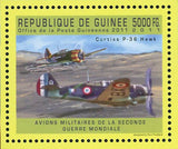 French Military Aircrafts Stamp Curtiss P-36 Hawk Bloch MB 152 Morana-Saulnier
