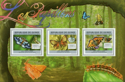 Butterflies Stamp Abraxas Grossularite Vanessa Polychloros S/S MNH #8864-8866