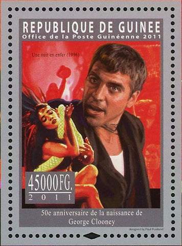 George Clooney Stamp Actor Cinema Ocean's Eleven The American S/S MNH #8487
