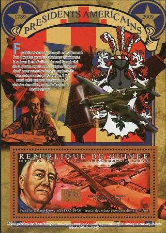 The President of USA Stamp Franklin Delano Roosevelt Historical Figure S/S MNH