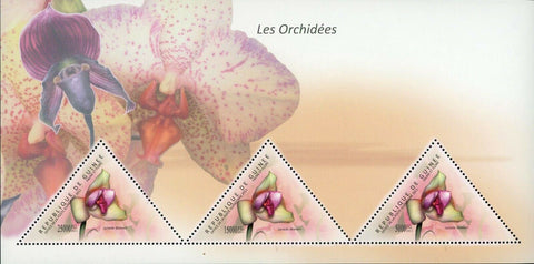 Orchids Stamp Flower Lycaste Skinneri Plant Nature S/S MNH #8543-8545 / Bl.1979