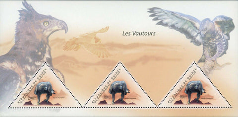 Vultures Stamp Aquila Chrysaetos Bird Raptor S/S MNH #8652-8654 / Bl.1992