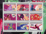 Jimi Hendrix Stamp Music Artist Guitarist S/S MNH #7389-7397