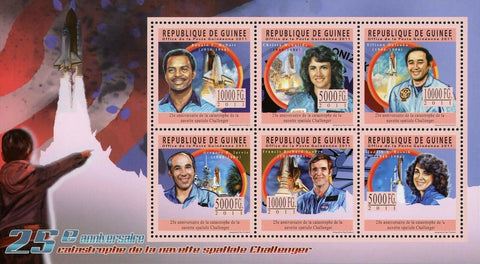 Challenger Stamp 25th Anniversary of Catastrophe Challenger Space S/S MNH #8495