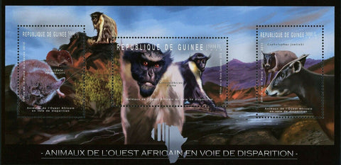 Wild Animals Stamp Cercopithecus Diana Cephalophus Jentinki Crocidura S/S MNH