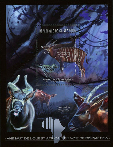 Bongo Stamp Wild Animals Stamp Tragelaphus Eurycerus African Fauna S/S MNH #9197