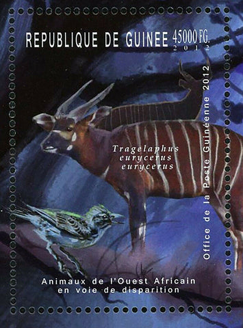 Bongo Stamp Wild Animals Stamp Tragelaphus Eurycerus African Fauna S/S MNH #9197