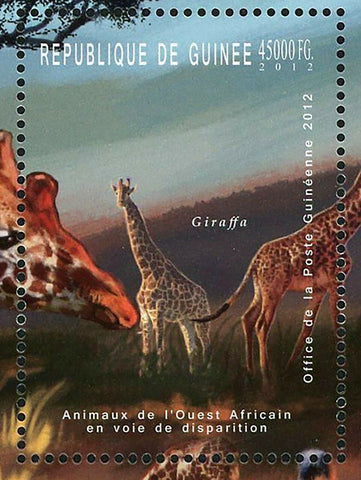 Giraffe Stamp Wild Animals Girrafa African Fauna S/S MNH #9185 / Bl.2074