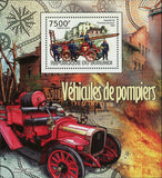 Fire Brigade Stamp Ancient Fire Cars Firefighters S/S MNH #2425 / Bl.217