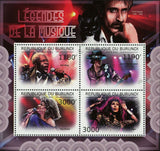 Music Stamps B.B. King Stevie Ray Vaughan Tina Turner Cher Frank Zappa S/S MNH