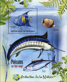 Fish in the Red List Stamp Pomacanthus Maculosus Thunnus Alalunga S/S MNH #2549