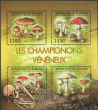 Poisonous Mushroom Stamp Entoloma Sinuatum Amanita Phalloides S/S MNH #2743-2746