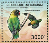 Parrots Stamp Bird Psittacus Erithacus Agapornis Personatus S/S MNH #2813-2816