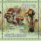 Mushrooms Stamp Amanita Pachycolea Boletus Edulis Leccinum Versipelle S/S MNH