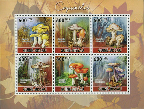Mushrooms Stamp Russula Ochroleuca Russula Emetica S/S MNH #5159-5164