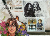 John Lennon Stamp The Beatles Yoko Ono Music Stamp S/S MNH #4929 / Bl.827