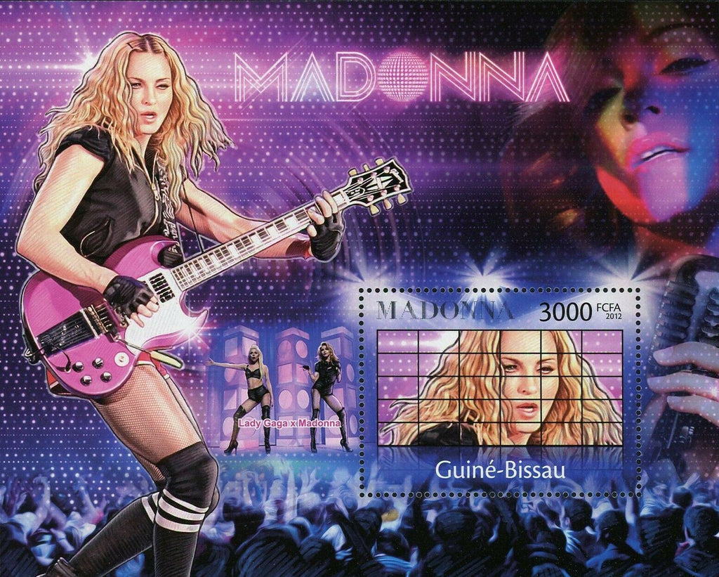 Madonna Stamp Lady Gaga Music Famous Woman Souvenir Sheet MNH #5851 / Bl.1032
