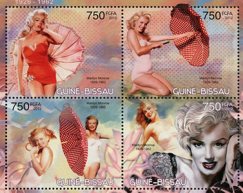Marilyn Monroe Stamp Actress Hollywood Souvenir Sheet MNH #6207-6210