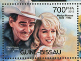Marilyn Monroe Stamp Clark Gable Marlon Brando Souvenir Sheet MNH #6092-9095