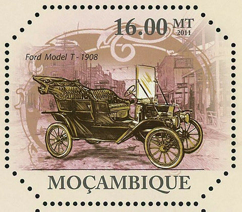 Vintage Ford Cars Stamp Model T-1908 Deluxe Sedan -1930 S/S MNH #4647-4650