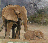 Elephants Stamp Loxodonta Africana Wild Animal Souvenir Sheet MNH #3063 / Bl.228