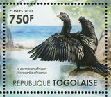 Fauna of Mangroves Stamp Heron Bird Manatees Little Cormorant S/S MNH #4149-415