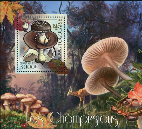 Mushrooms Stamp Cortinarius Torvus Ants Deers S/S MNH #4407 / Bl.697