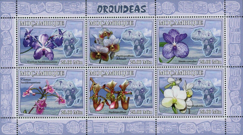 Orchids Stamp Flowers Paphiopedilum Vanda Coerulea S/S MNH #2912-2917