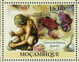 Prehistoric Paintings Stamp Cave Lascaux Chauvet Altamira Niaux S/S MNH #5079