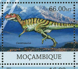Charles Darwin Stamp Dinosaurs Sauropelta Ceratosaurus Allosaurus S/S MNH #5867