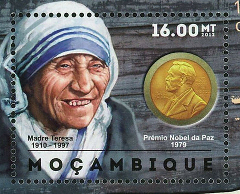 Mother Teresa Stamp Pope John Paul II Peace Nobel Prize S/S MNH #6209-6214